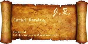 Jerkó Renáta névjegykártya